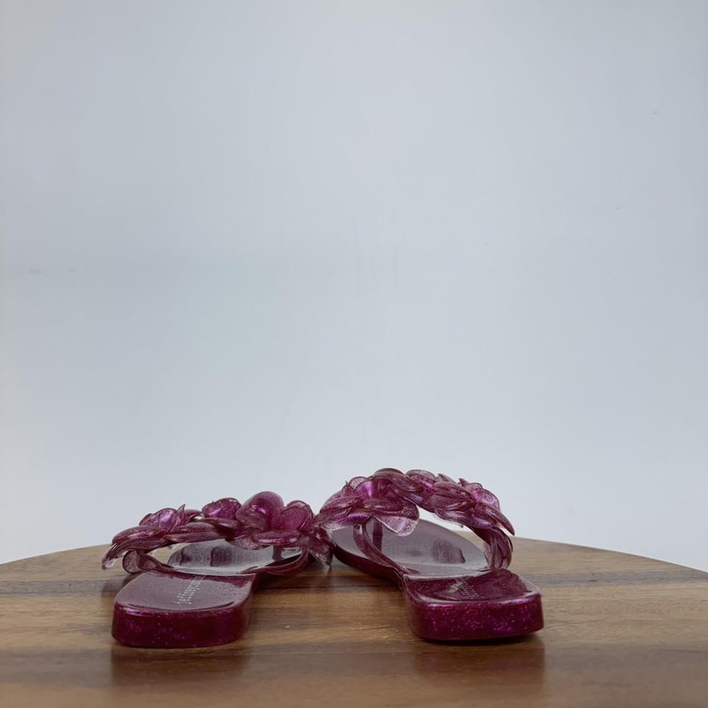 Womens Jeffrey Campbell Floralee Pink Jelly Thong Flip Flops Sandals Size 8 M - Picture 3 of 8